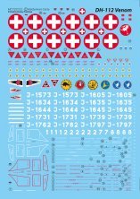 1/72 Swiss DH-112 Venom Mk.1 / Mk.4 decals