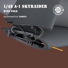 1/48 Douglas A-1H/A-1J Skyraider wing fold with metal gun barrel