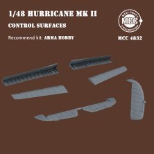 1/48 Hurricane Mk.IIB/Mk.IIC Control Surfaces for Arma Hobby