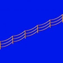 1/700 Three stranded rail with sags