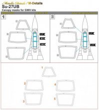 1/48 Sukhoi Su-27UB Canopy masks