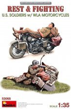 1/35 REST & FIGHTING, US Soldiers with WLA Motorcycles