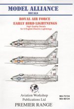 Model Alliance 1/72 BAC/EE Lightning fr�h Abziehbilder 6 Version