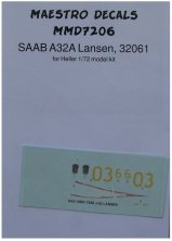 1/72 SAAB A32A Lansen (decals)