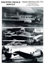 1/72 Siebel / Nord NC.701 Kartverket