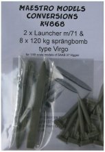 1/48 Launcher m/71 (2x) & 120kg bomb Virgo (8x)