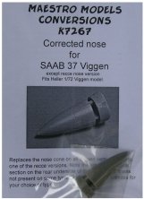 1/72 SAAB 37 Viggen Corrected nose (HELL)