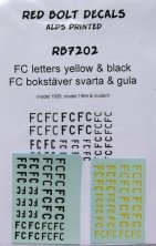 1/72 FC letters  yellow & black (Alps printed)