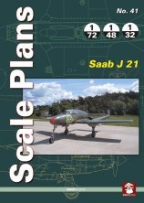1/32, 1/48, 1/72 Scale Plans NO. 41 Saab J 21