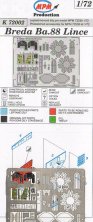 1/72 Breda Ba.88 Lince  colour photoetched set