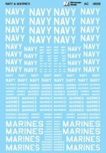 Microscale 1/48 Scritte Bianche US Navy & Marines