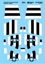 1/72 North-American P-51B Mustang Invasion Stripes  Wing & Fuse