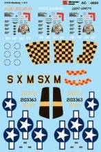 Microscale 1/72 P-51 Mustang Decalcomanie 3 livree