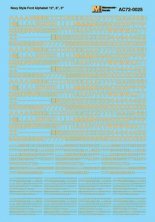 Microscale 1/72 Decals U.S. Navy Schrift Gelb