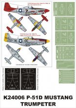 Montex Masques P-51D Mustang 1/24 Verri�re + Insignes Trumpeter