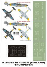 Montex Masques Bf-109G-6 Finland 1/24 pour Trumpeter