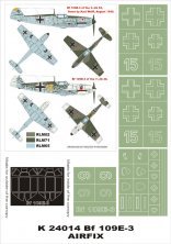 Montex Masques Bf-109E-3 1/24 Verri�re + Insignes Airfix