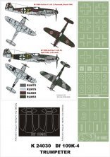 Montex Masques Bf-109K-4 1/24 Verri�re + Insignes Trumpeter