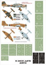 Montex Masques verri�re Junkers Ju-87B-2 Snake 1/24 Airfix
