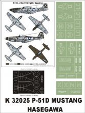 Montex Masques P-51D Mustang 1/32 Verri�re + Insignes Hasegawa