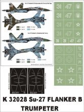Montex Masques Su-27 Verri�re et Insignes 1/32 Trumpeter
