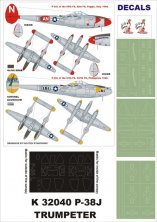 Montex Masques P-38J Lightning 1/32 Trumpeter + d�cals