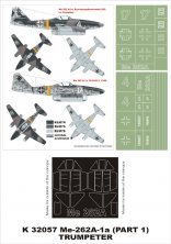 Montex Masques Me-262A-1a 1/32 pour Trumpeter