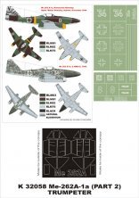 Montex Masques Verri�re Me-262A-1a 1/32 pour Trumpeter