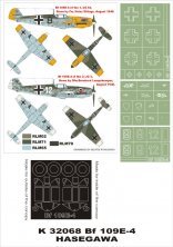 Montex Masques Bf-109E-4 1/32 pour Hasegawa