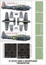 Montex Masques Douglas SBD-3 Dauntless 1/32 Trumpeter