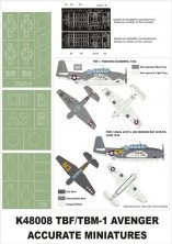Montex Masques Grumman TBM-1C Avenger 1/48 Acc.M.