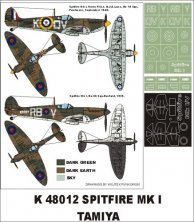 Montex Masques Spitfire Mk.I 1/48 pour Tamiya