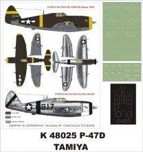 Montex Masques P-47D Thunderbolt Razorback 1/48 Tamiya