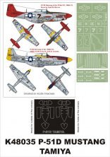 Montex Masques P-51D Mustang verri�re + marquages 1/48 Tamiya