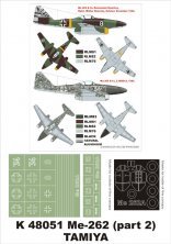 Montex Masques Me-262 1/48 Verri�re et Marquages Tamiya