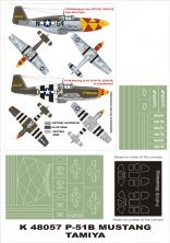 Montex Masques P-51B Mustang 1/48 Verri�re Insignes Tamiya