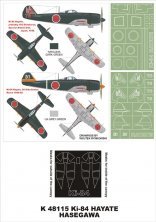 Montex 1/48 Nakajima Ki-84 Hayate masques peinture