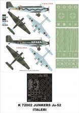 Montex 1/72 Junkers Ju-52/3M Canopy and Markings Masks