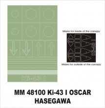 Montex 1/48 Nakajima Ki-43-I Canopy and Markings Masks