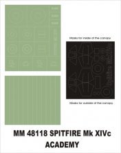 Montex Masks Spitfire Mk.XIVc 1/48 Academy
