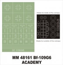 Montex 1/48 Bf-109G-6 Canopy Frame and Insignia Paint Masks
