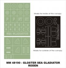 Montex Sea Gladiator 1/48 Canopy Frame and Insignia Masks