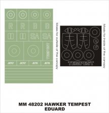 Montex 1/48 Hawker Tempest Canopy Masks Eduard