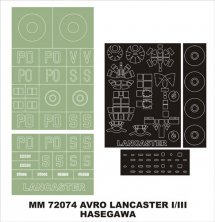 Montex 1/72 Masques Avro Lancaster B.I/III Hasegawa