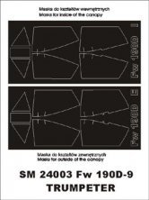 Montex 1/24 Fw-190D-9 Masques cadre verri�re Trumpeter