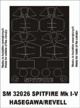 Montex Spitfire Mk.I-Mk.V 1/32 Lackiermasken Hasegawa Revell