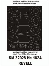 1/32 Heinkel He-162 interior and exterior canopy masks