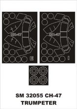 Masques peinture CH-47 Chinook 1/35 Trumpeter