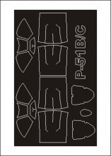 Montex 1/32 P-51B Malcolm Hood Canopy Frame Paint Masks