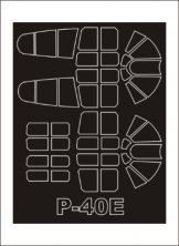 Montex Canopy Paint Masks P-40E Kittyhawk 1/32